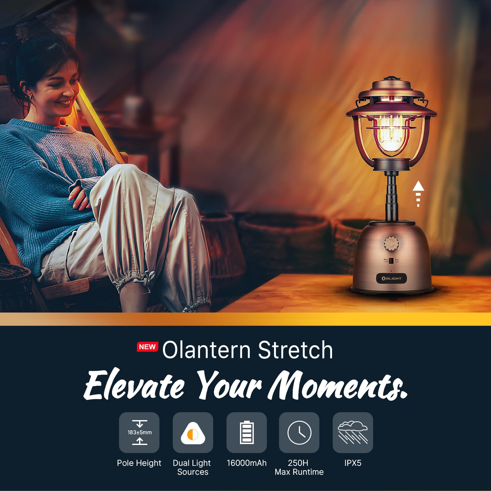 Olight Lantern Stretch 500ルーメン キャンプ用ランタン 楽天市場】OLIGHT(オーライト) Olantern Stretch 充電式 500